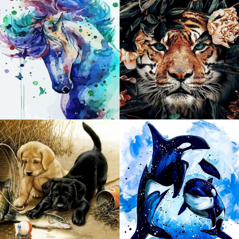 Animals: Majestic Creatures Painting by the Numbers Kits