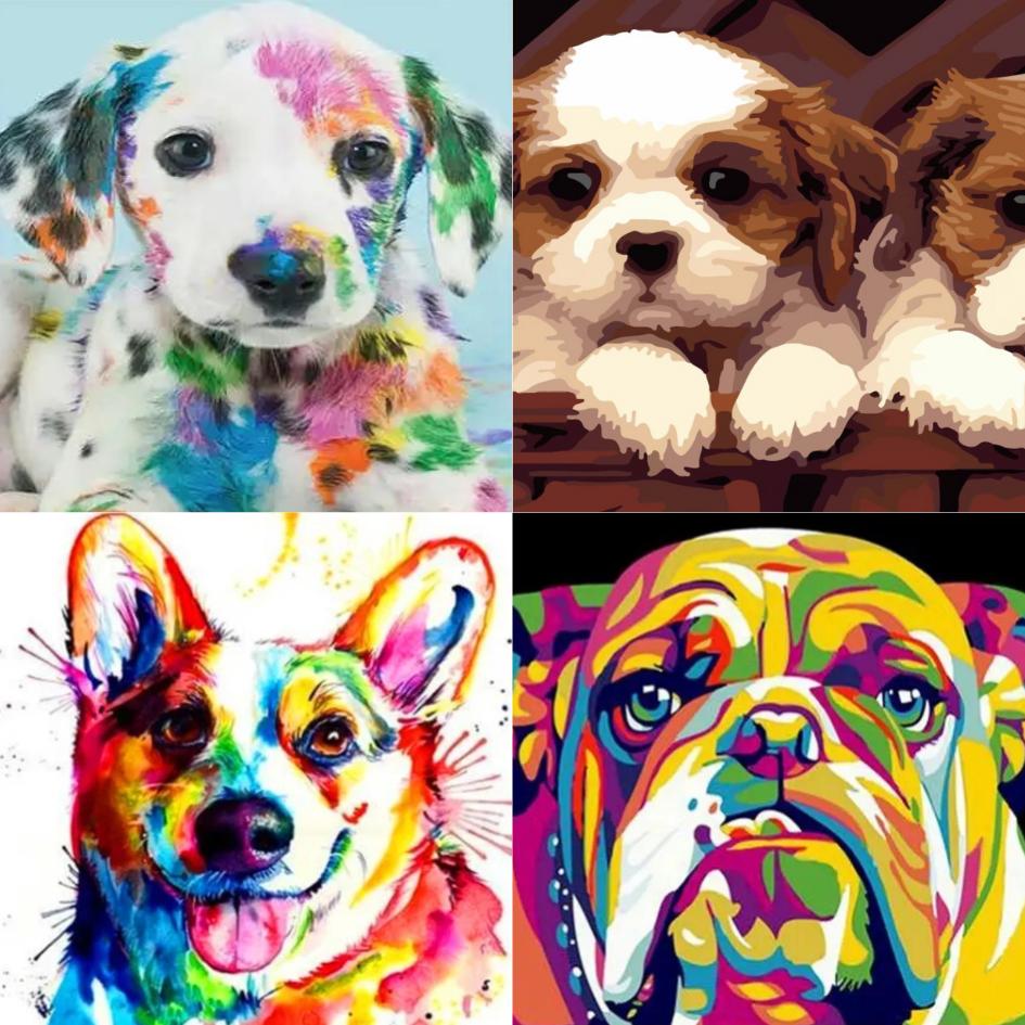 Dogs and Puppies: Pawsome Companions Paint by Numbers Sets
