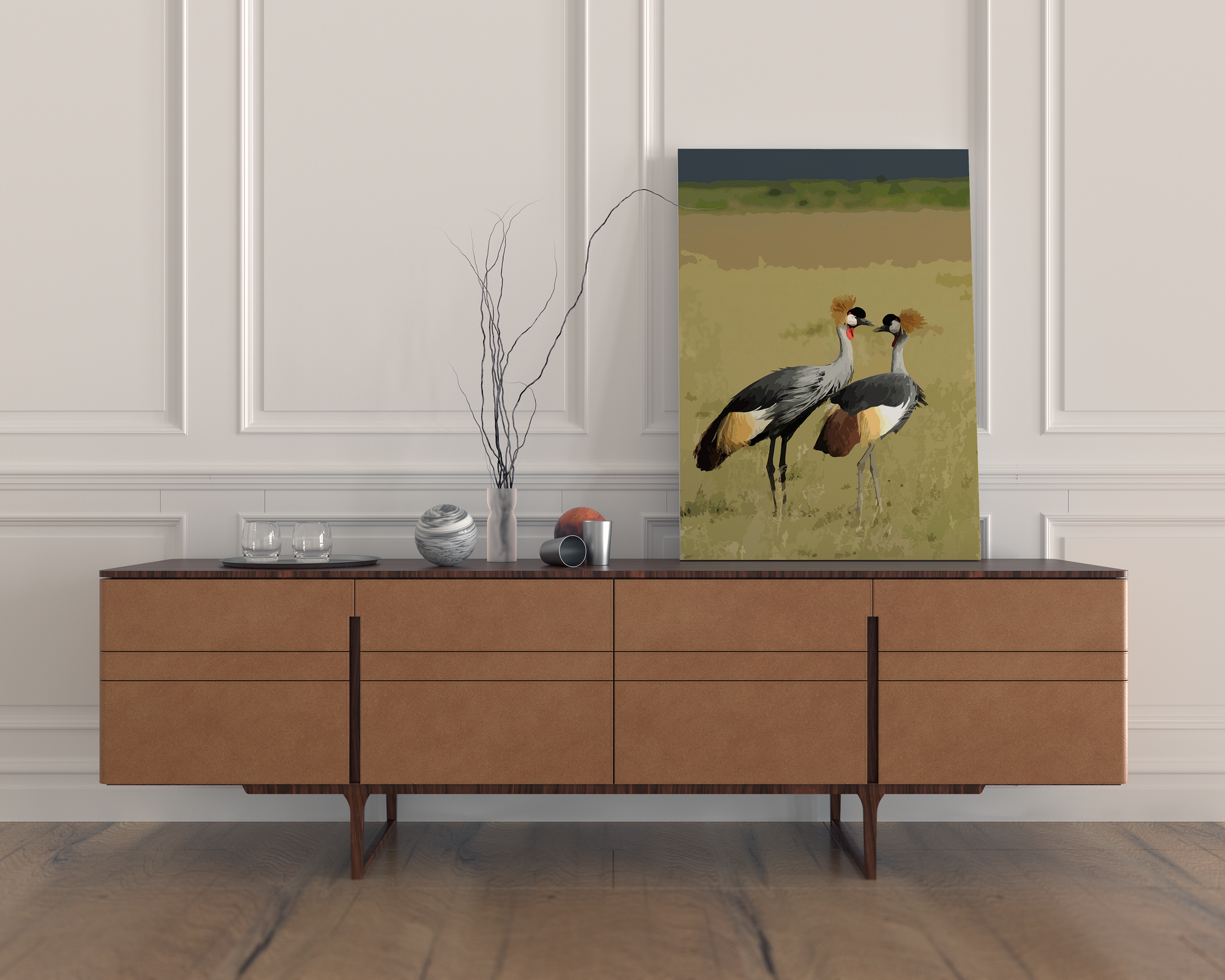 Crowned Cranes Paint by Numbers Kit