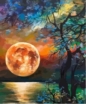 Fantasy Dreamlike Large Moon Paint by Numbers Kit