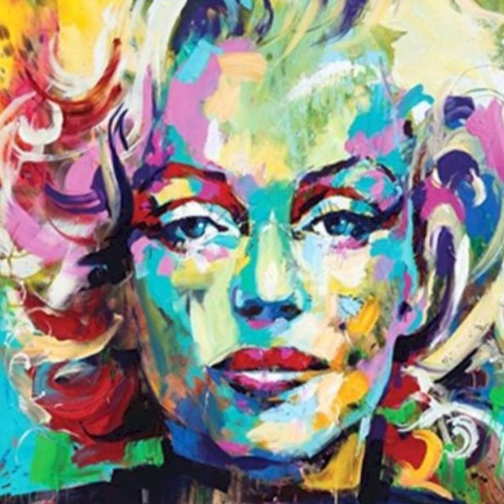 Marilyn Monroe Modern Portrait Paint by Numbers Close Up
