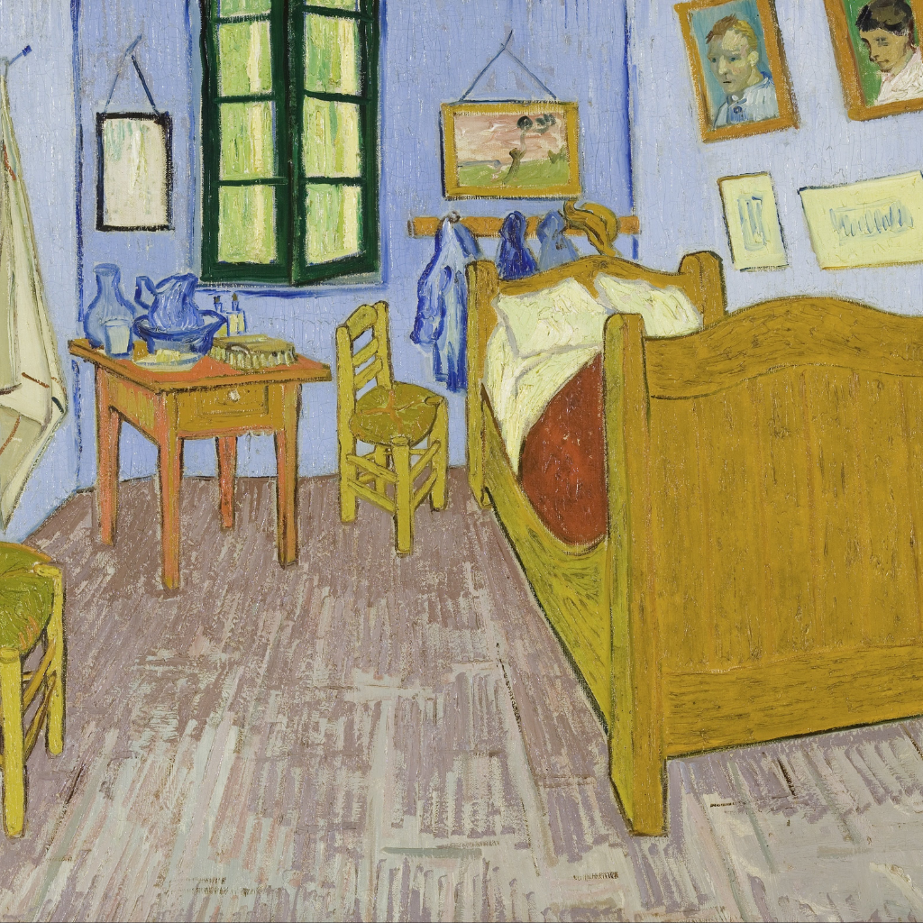 Van Gogh Bedroom Paint by Numbers Close Up