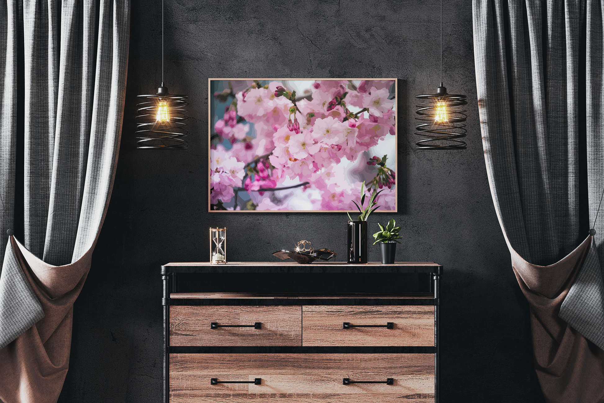Cherry Blossoms Paint by Numbers Kit for Adults