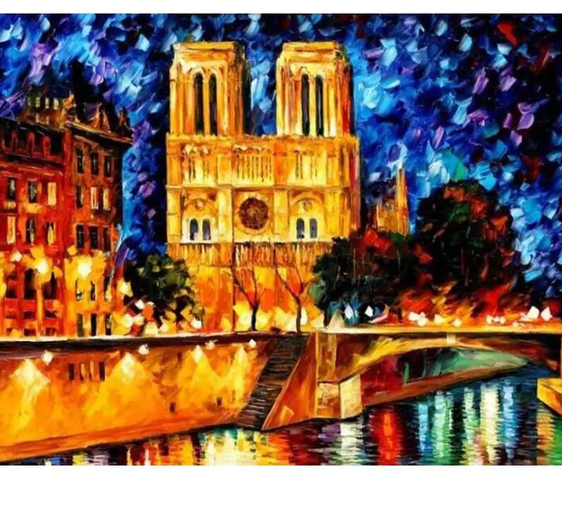 Notre Dame Cathedral Paris France Paint by Numbers Set