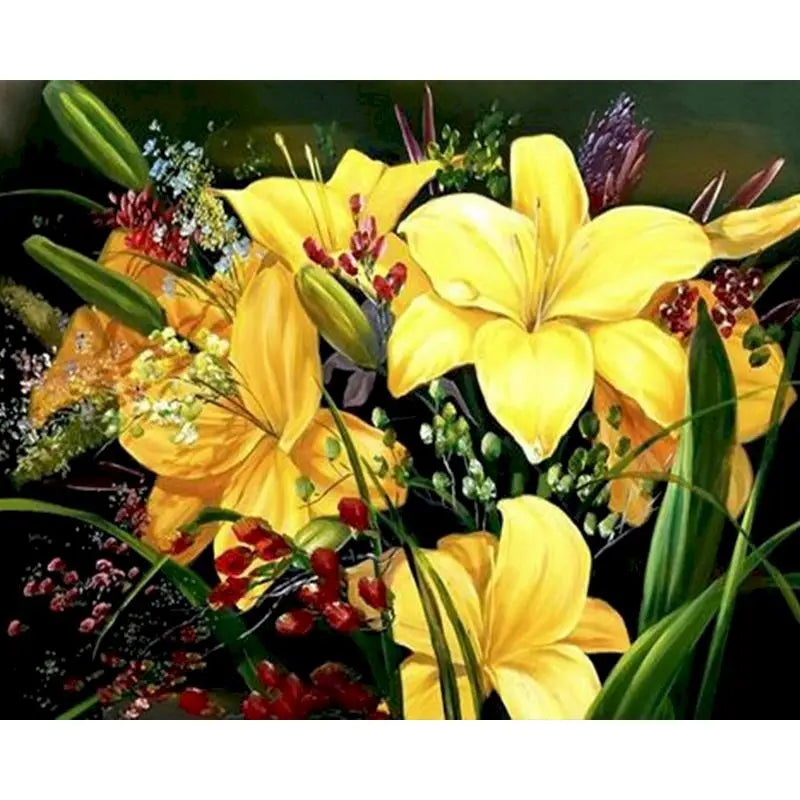 Yellow Lilies Paint by Numbers Kit