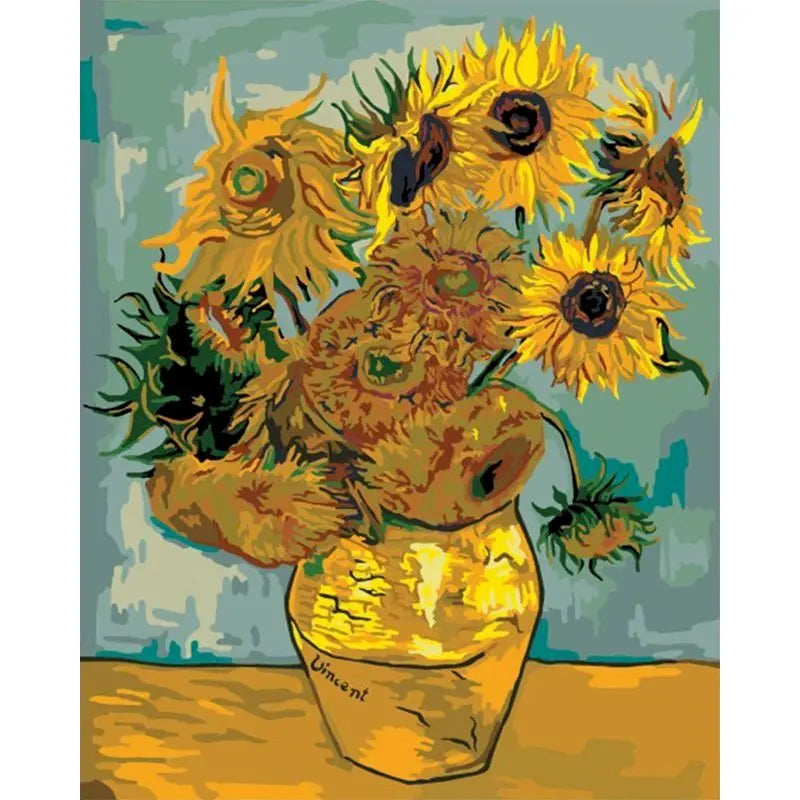 Van Gogh's Sunflowers V1 Paint By Numbers Kit
