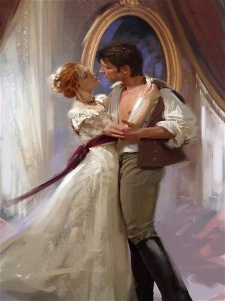 The Dance Old World Couple Paint by Numbers Kit